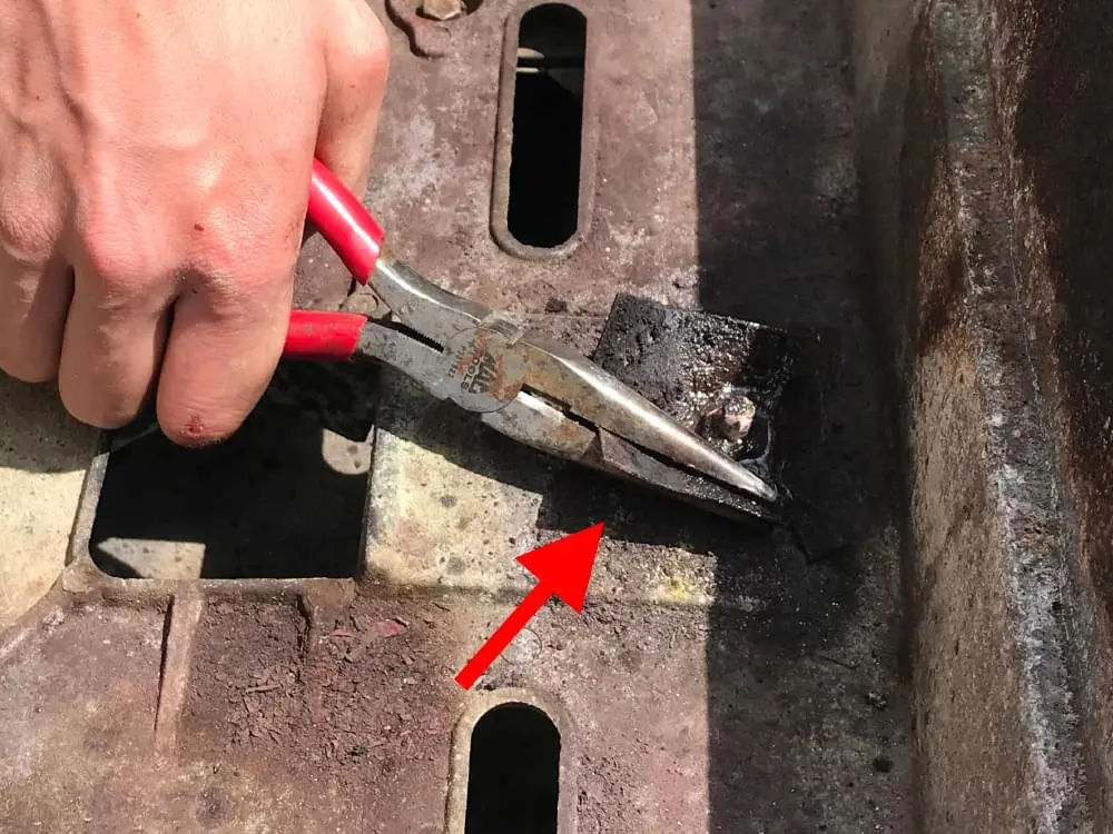 Use needle nose pliers